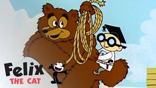 Felix Tracks Down a Giant Bear | Felix The Cat