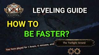 [PoE 3.25] Leveling Guide | Level an Alt or League Start | How to be faster with the campaign?