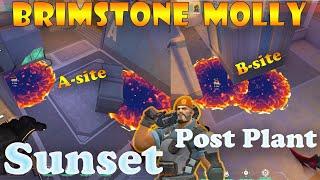 Top 15 Sunset Brimstone Post Plant Lineups | Brimstone Lineups Sunset | Valorant Tips & Tricks