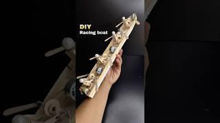 Diy creative perahu dayung balap bertenaga #diy #toys #creative #ideas #kerajinan