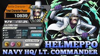 LEVEL 100 COMMANDER HELMEPPO GAMEPLAY | ONE PIECE BOUNTY RUSH | OPBR