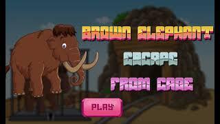 Brown Elephant Escape From Cage Walkthrough - Games2Jolly