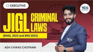 BNSS, 2023 AND BNS, 2023 | CS Executive | Laws relating to Crime Lecture 13 | Adv Chirag Chotrani