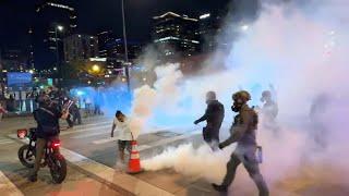 Denver Riot, Police Deploying Gas