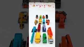 14 Tough Construction Vehicle Toy Cars Lining Up! Which One Looks The Toughest?