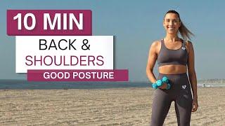 10 min BACK AND SHOULDER WORKOUT | Light Dumbbells | For Good Posture | Wrist Friendly
