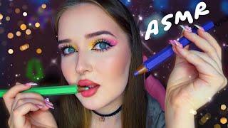 ASMR️НАРИСУЮ твой портрет и СЪЕМ КАРАНДАШИ  I draw on you and eat pencils