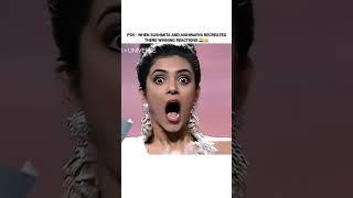 Miss universe 1994 x Miss world 1994 Sushmita sen Aishwarya rai ! winning same reaction 