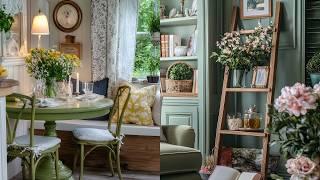Small Green French Country Cottage | Shabby Chic Touches & Vintage Decor Inspiration