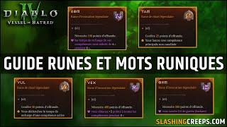 Meilleurs mots runiques Diablo 4 Vessel of Hatred, le guide complet des runes !