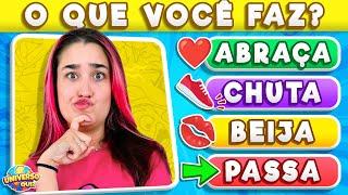 Escolha uma Opção | 40 Youtubers para Você Avaliar | O que Você Faz: Abraça, Chuta, Beija ou Passa?