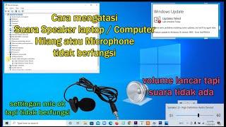 cara atau solusi spekaer dan microphone laptop, komputer tidak keluar suara