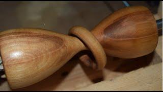 На токарном не съёмное кольцо  wood turning