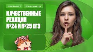 Всё про качественные реакции для ЕГЭ по химии. Задание №24, 25 | Полугодовой курс | Степенин и Дацук