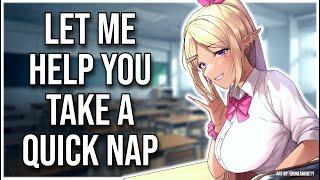 3DIO ASMR | Popular BFF Helps you Sneak a Nap in Class| Valley Girl Accent Rambles & Head Scratches