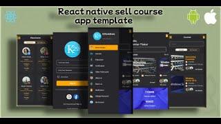 Sell course react native app template