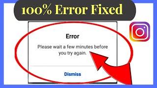 Solved- Please Wait a Few Minutes Before You Try Again. Error Instagram | Android Data Recovery