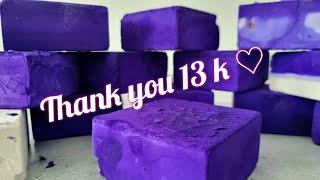 13 purple dyed blocks  13k celebration 