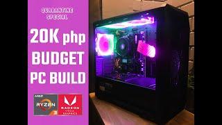 20K Php BUDGET PC BUILD DURING ECQ - RYZEN 3 3200g (TIMELAPSE BUILD)