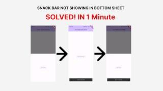 flutter Bottom Sheet snack bar not showing fixed in 1 minute