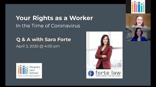 Your Rights as a Worker in the Time of Coronavirus (Recorded Webinar)