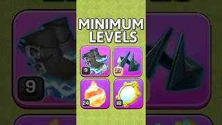 Updated MINIMUM LEVELS for EVERY EPIC EQUIPMENT #clashofclans #heroequipment