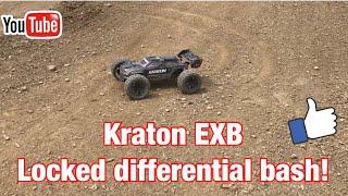 Kraton EXB first bash with the locked rear differential.