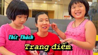 Thử thách trang điểm cho mẹ Dương. Chơi trang điểm cùng Ruby và Vani .