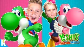 K-City Family Plays Yoshi's Crafted World on Nintendo Switch!