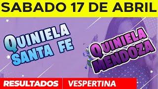 Resultados Quinielas Vespertinas de Santa Fe y Mendoza Sábado 17 de Abril