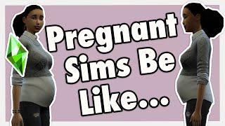 Pregnant Sims in Sims 4 Be Like... #Shorts