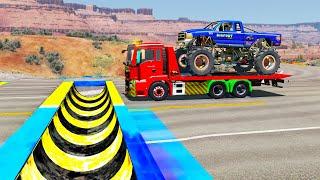 Cars vs Upside Down Speed Bumps #24 | BeamNG.DRIVE