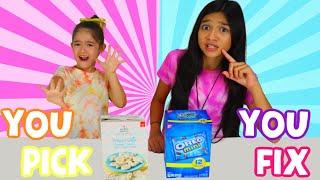 YOU PICK YOU FIX SLIME CHALLENGE |JASMINE AND BELLA