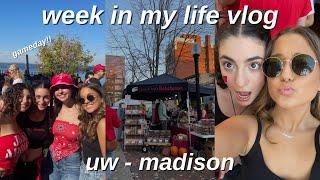 COLLEGE Week in My Life VLOG at UW-Madison! Gameday, Farmer's Market, and more!!