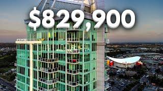 Tour a $829,900 Luxury Sub-Penthouse Condo on top of Calgary // Next to the Stampede and Bow River