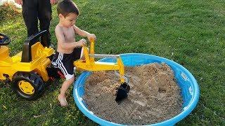 Rolly Toys CAT Construction Pedal Tractor, Backhoe, Loader, Front Loader and Excavator, Digger