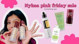 Nykaa pink friday sale Haul||*influencer made me buy* *Restocked my most favourite products*