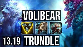 VOLIBEAR vs TRUNDLE (TOP) | 7 solo kills | NA Master | 13.19