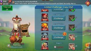 Lords mobile crazy chef limited Challenge stage 5 auto | Master cook stage 5 | Ramsay stage 5