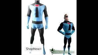 Takerlama Mr. Incredible Blue Suit Robert Bob Parr Cosplay Costume The Incredibles $59.90