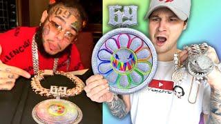 A CLOSE LOOK At 6IX9INE's NEW $1,000,000 CHAIN!! ( & Entire Jewelry Collection!