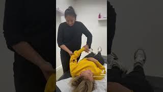 Hairdresser gets CRACKED! #sydney #asmr #shorts #chiropractic