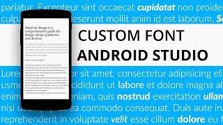 How to use custom fonts in android studio