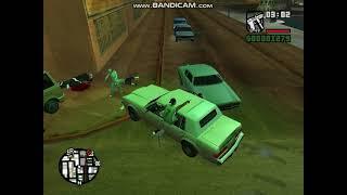 gta san killing ballas members with the homies