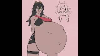 Woman belly Vore