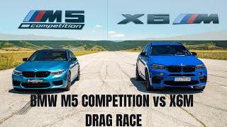 BMW M5 Competition vs BMW X6M with 700 hp Drag Race | Rolling Race