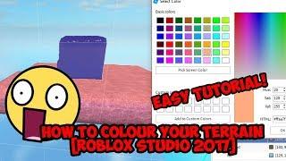 How to colour your terrain! ROBLOX Studio 2017