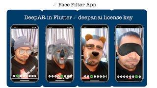 DeepAR : Build App like Snapchat Filter | Augmented Reality&AI | DeepAR Camera inFlutter iOS|Android