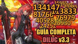 ¡EXPLOTA EL POTENCIAL DE DILUC! | Guía Diluc Main DPS | Genshin Impact