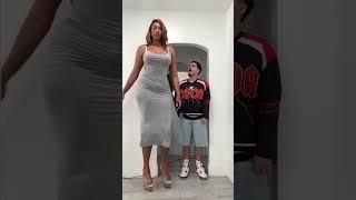 Do tall women belong to short men?🫣 (my ahh was sweating cuz im too thck) #explorepage